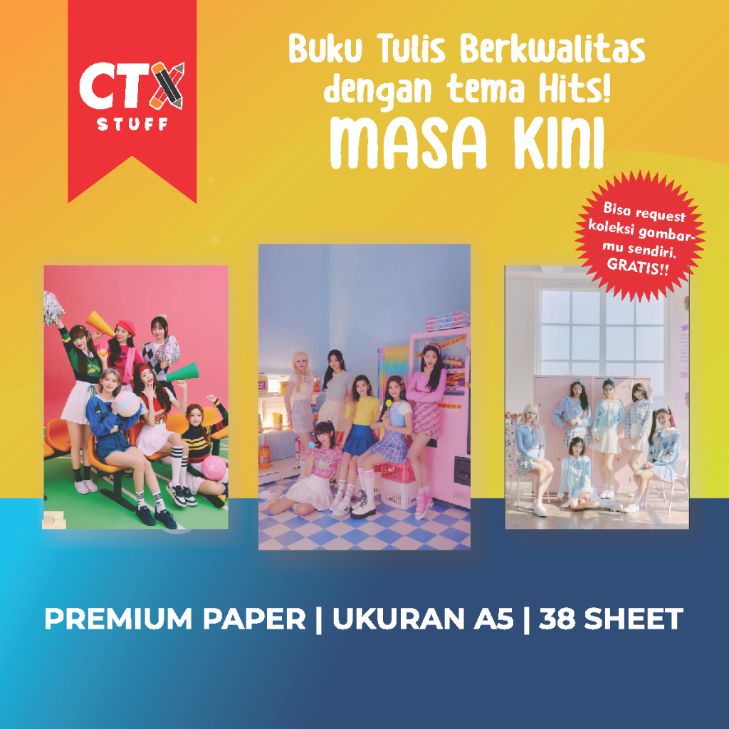 

IVE Buku Tulis A5 Buku Tulis Sekolah CUSTOM Cover Buku Tulis KPOP