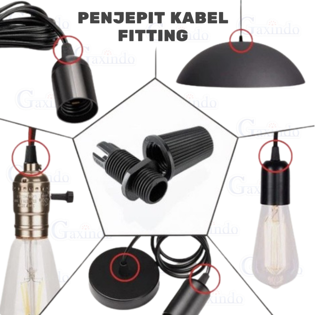 Penjepit Kabel, Fitting Lampu, Penjepit Kabel Lampu, Fitting Kabel, Aksesoris Lampu, Penjepit Kabel 