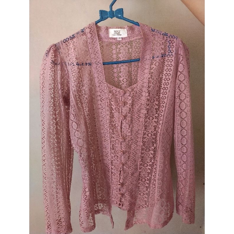 zest kebaya bali dusty pink preloved