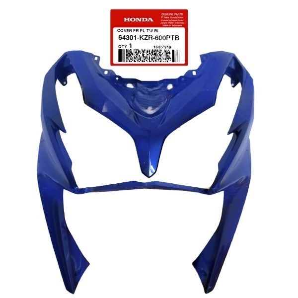 Cover Tameng Depan Blue (Biru) Honda Vario Techno 125 Helm-In FI CBS | 64301KZR600PTB