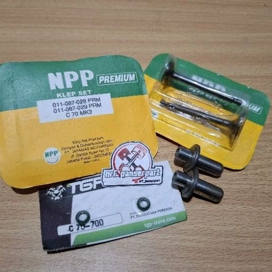 KLEP IN EX C70//PAYUNG KLEP VALVE HONDA C70MK3 C70 C 70 MK3 BEKJUL NPP +SEAL/SIL KLEP