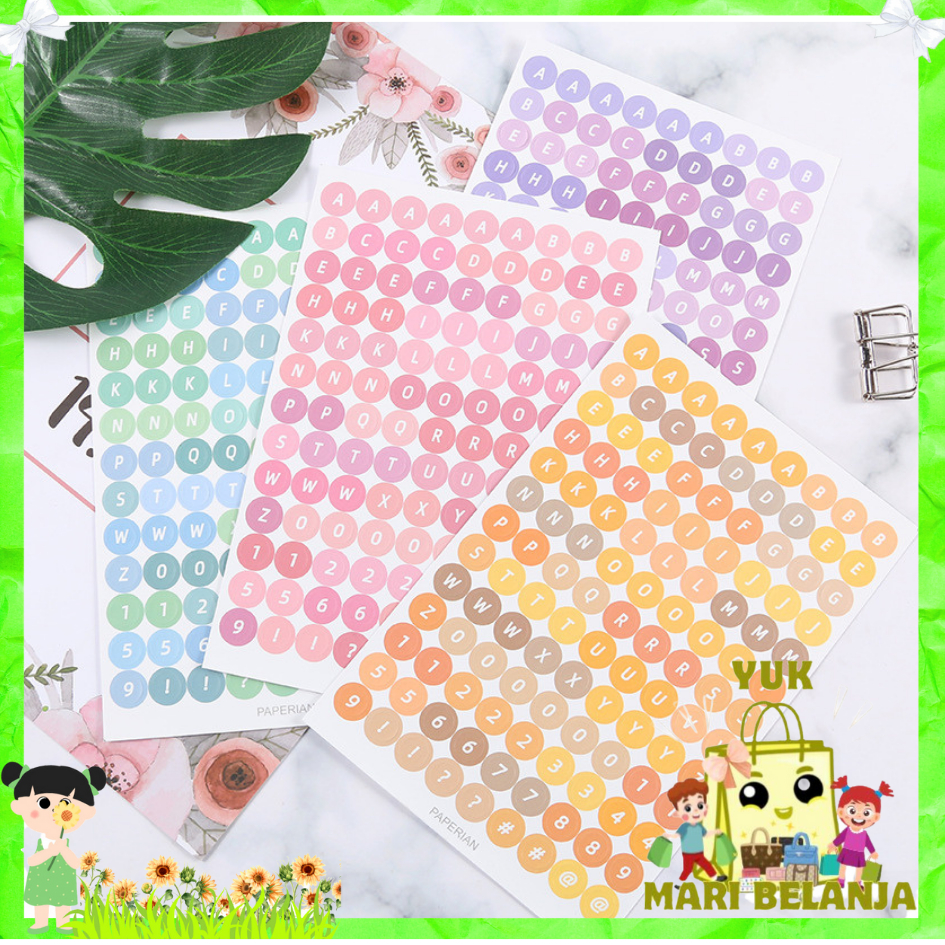 

YMB Stiker Huruf Deco Alphabet Untuk Diary Aesthetic Sticker Dekorasi Jurnal Scrapbook Stiker Alat Tulis Simple Hadiah Keyboard