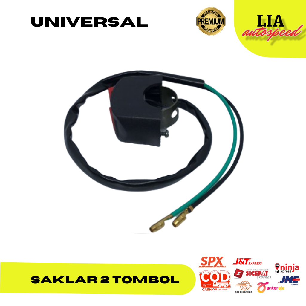 SAKLAR  ON/OFF 2 TOMBOL || SAKLAR LAMPU MOTOR SWITCH ON OFF MOTOR UNIVERSAL POLOS