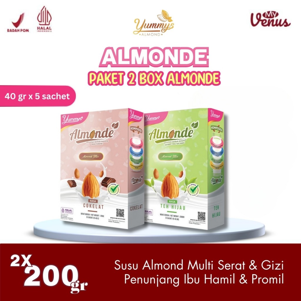 

[ ] ALMONDE PREMIUM ALMOND Untuk Promil dan Bumil Asi Booster Minuman Almond Premium Yummys Almond