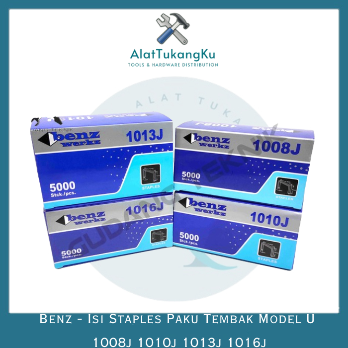 

Benz Isi Staples Paku Tembak Model U 5000pcs 1008J 1010J 1013J 1016J Nailer Gun