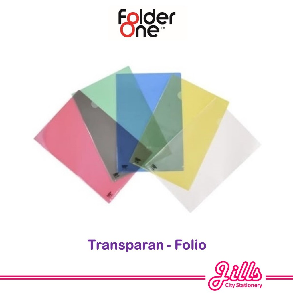 

Folderone Map Plastik Bening / Map L Folder F4/Folio (1 Pak isi 12 Pcs)