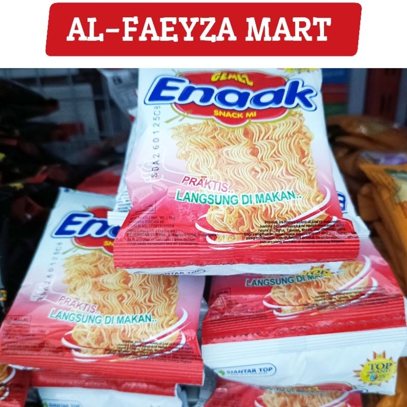 

Mie Gemez Enaak 1 Renceng Isi 10pcs | Mie Enaak | Mie Gemez | Mie Enak | Jajanan 1000an | Jajanan Gurih | Snack Gurih | Jajanan Rentengan/Rencengan | Jajanan Jadul | Jajanan SD | Jajanan Legendaris