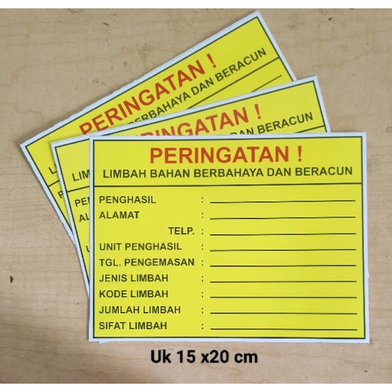 

Stiker Label Limbah B3, Stiker B3, Label B3 -Bahan CHROMO