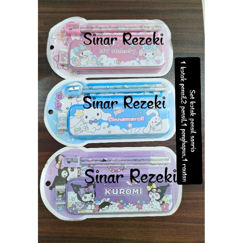 

1 set!!6013/Kotak pensil sanrio kuromi melody cinnamorol/tempat pensil fancy/kotak pensil murah lucu