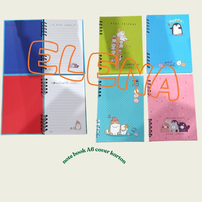 

notebook A6 hardcover/ notebook fancy/notes kawat