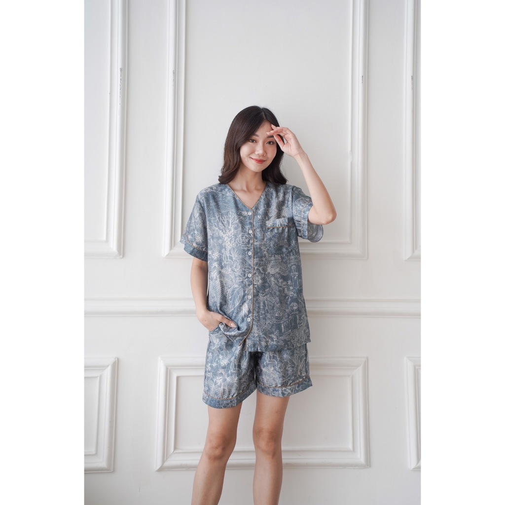 Cheappajamas | Organic Silk | Piyama Tanpa Berkerah (M/L/XL)