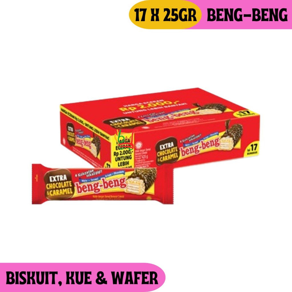 

Beng-Beng Wafer Cokelat dengan Karamel dan Cokelat Krispi