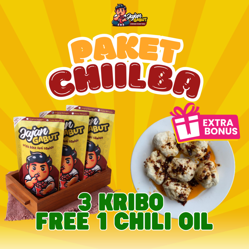 

(3+1) KRIPIK BASO PEDAS 3 FREE CHILI OIL