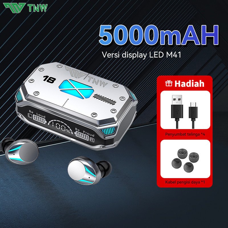 TNW M41 Headset Bluetooth Earbuds TWS Gaming Headphones Noise Cancelling Earphones with 5000mah Powe
