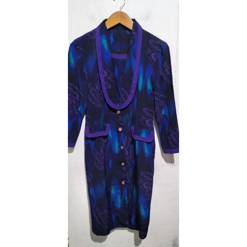Atasan Baju Dress Tunik Vintage Wanita Cantik