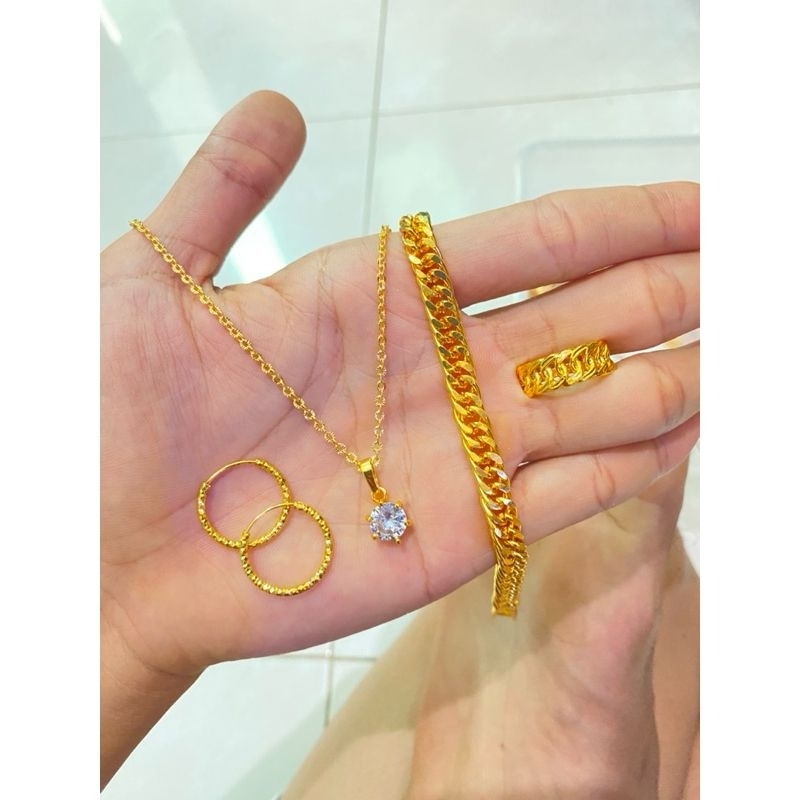 Set perhiasan Rantai Wanita gold 24 k