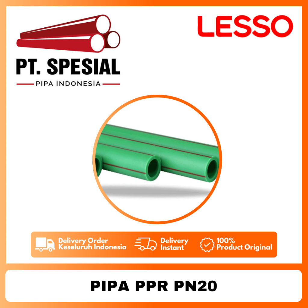 Pipa PPR PN20 Air Panas Lesso DN90 - 3" / Pipa PPR Lesso - 10