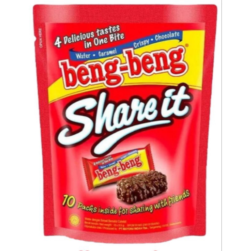 

beng-beng Share It Wafer Rice Crispy Chocolate 10 x 9,5 g