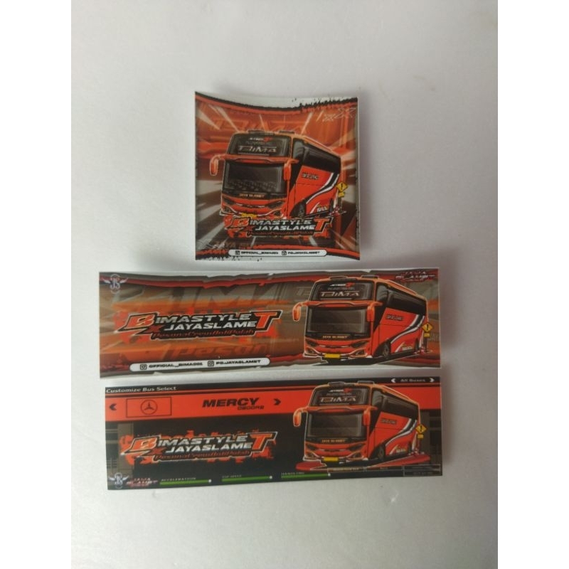 

stiker paket Bimastyle jaya slamet isi 3 pcs