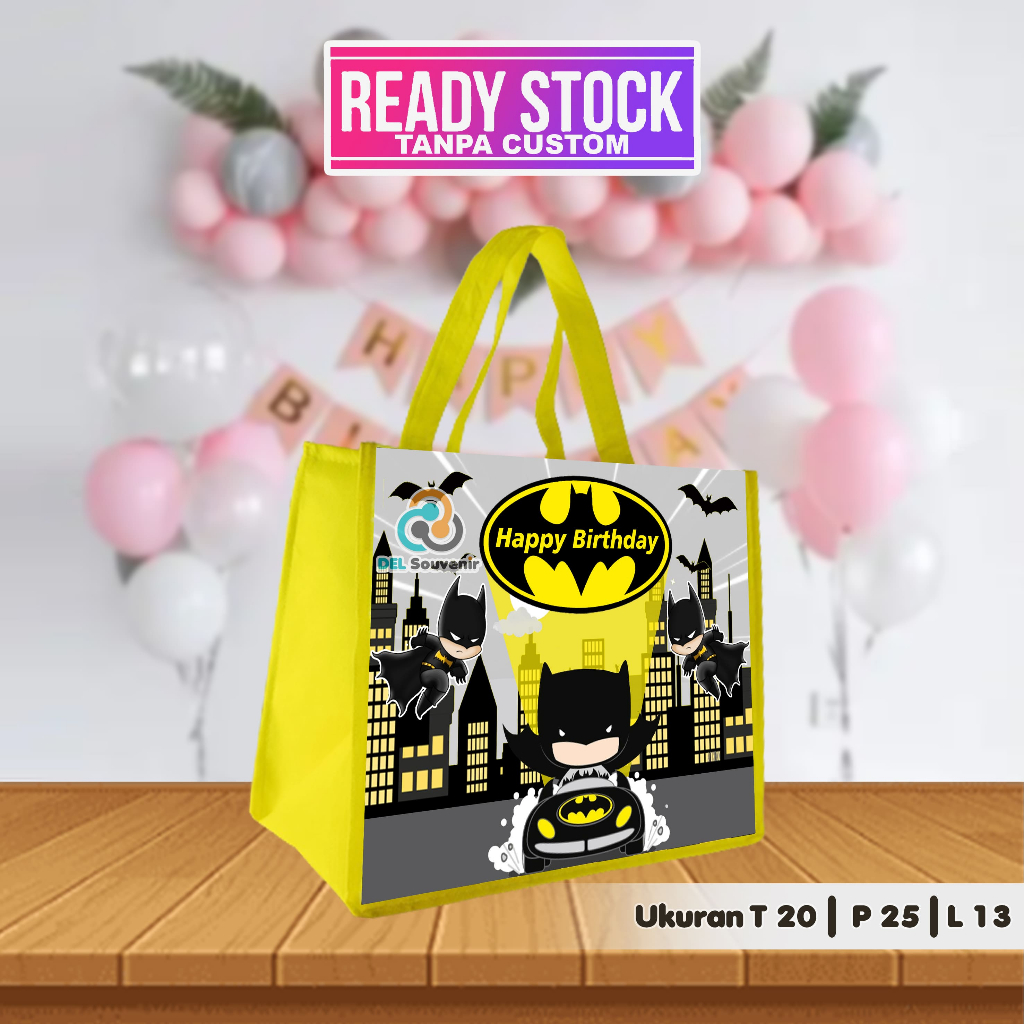 

READY STOCK SIAP KIRIM !! TAS ULTAH ANAK / TAS ULTAH KARAKTER BATMAN SUPER HERO / TAS SOUVENIR READY STOCK LANGSUNG KIRIM / TAS SOUVENIR ULANG TAHUN / GOODIE BAG ULTAH / TAS ULANG TAHUN