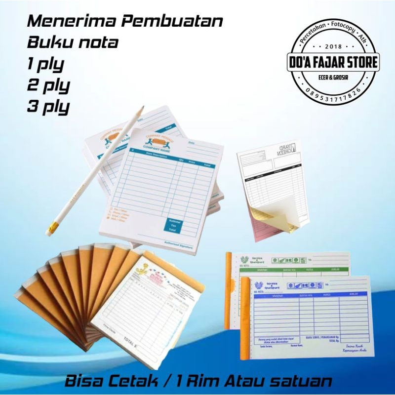 

CETAK BUKU NOTA