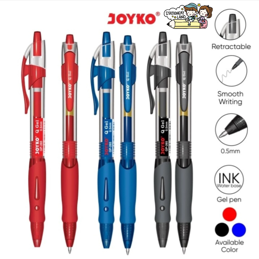 

( StaLand / DAPAT 1 BUAH ) BOLPEN JOYKO GP-265 / Pulpen Bolpoin Gel Joyko Cetek GP-265 original Asli