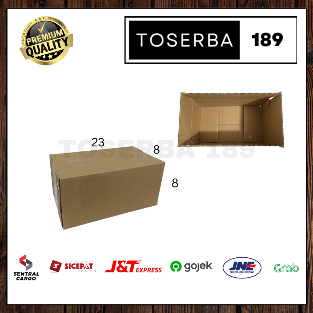 

kotak kardus box packing uk 23x8x8 SHEET POLOS