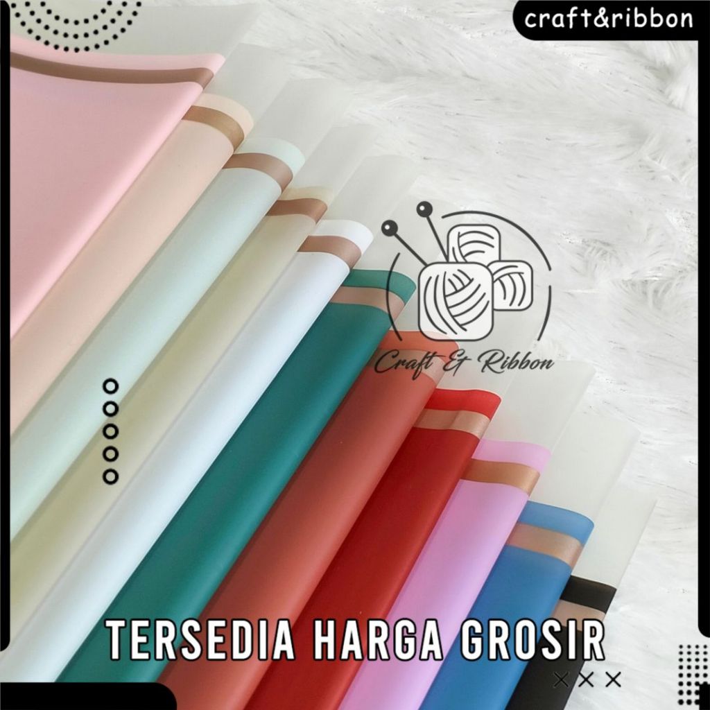 

[CNR] Kertas Florist Bucket Transparant Gold Frame