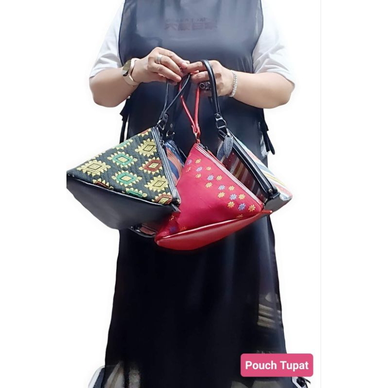 TUPAT POUCH, POUCH ETNIK, CLUTCH TENUN, POUCH UNIK, POUCH TENUN