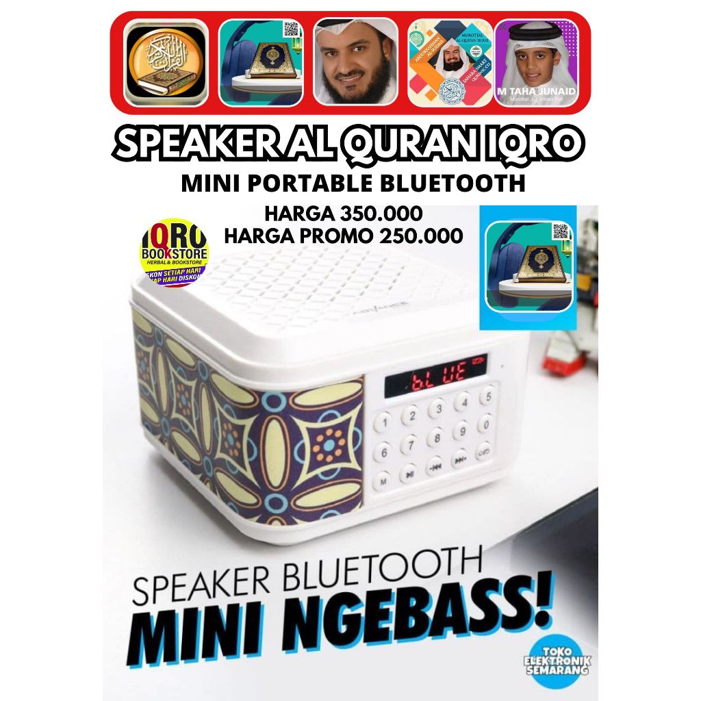 SPEAKER MUROTTAL AL QURAN ADVANCE 30 JUZ + BONUS BUKU TUNTUNAN DOA HARIAN BERDASARKAN AL QURAN & AS 