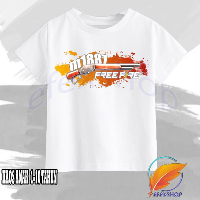 BAJU KAOS ANAK FREE FIRE M1887 KAOS ANAK FF SG 2 M1887