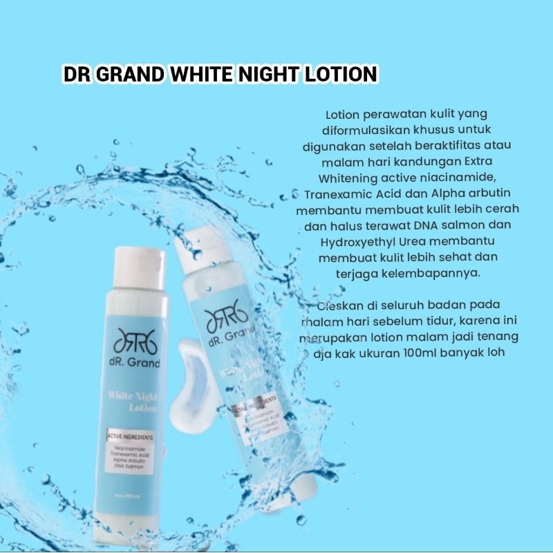 Dr Grand white night lotion body lotion pemutih badan body lotion malam LOTION DR GRAND
