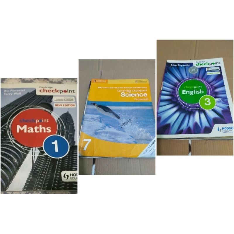 ORIGINAL CAMBRIDGE CHECKPOINT MATHS 1 / CAMBRIDGE CHECKPOINT SCIENCE COURSEBOOK 7 / CHECKPOINT ENGLI