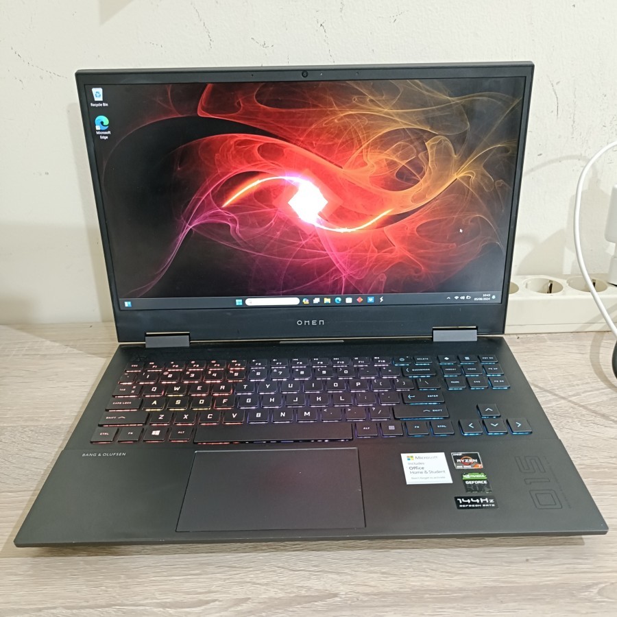 Laptop Hp Omen 15 amd ryzen 7 4800h ram 16/512gb ssd vga rtx 2060 W11 Second