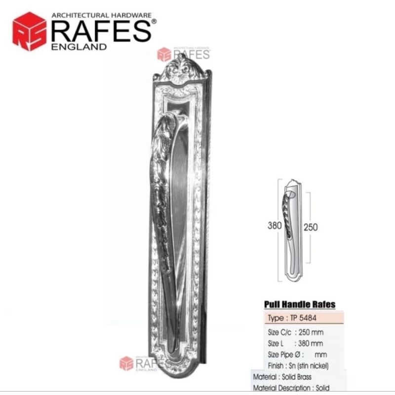 Handle pintu / ANTIQUE pull handle Rafes solid Brass TP 5484
