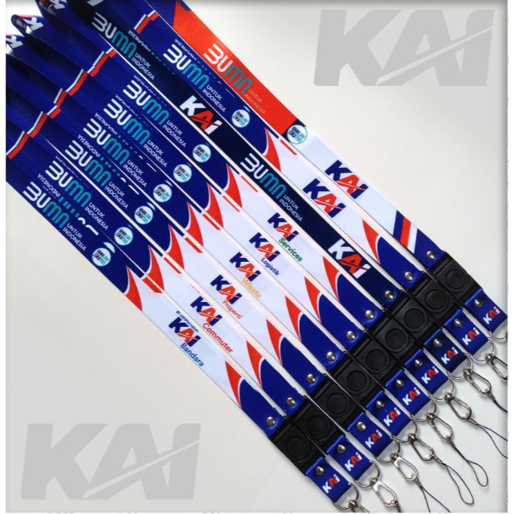 

TALI LANYARD/GANTUNGAN ID CARD/HP/KUNCI/DLL.. BUMN KAI