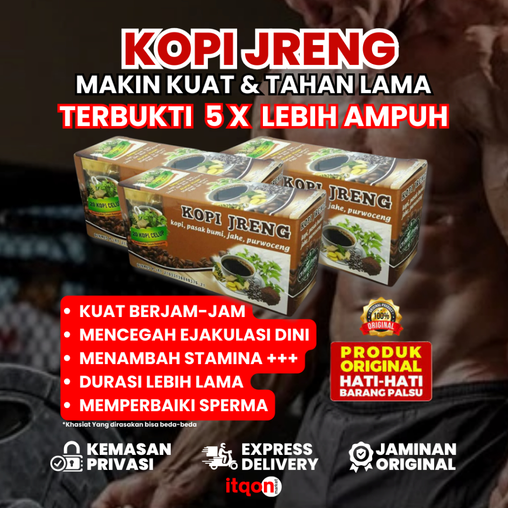 Kopi Jreng Penambah Stamina Pria Bikin Kuat Tahan lama Isi 20s - Kopi Jreng 100% Original