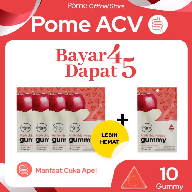 

Bayar 4 Dapet 5 Pome ACV 1 Gummy Pack Bundle Khusus Bulan Agustus