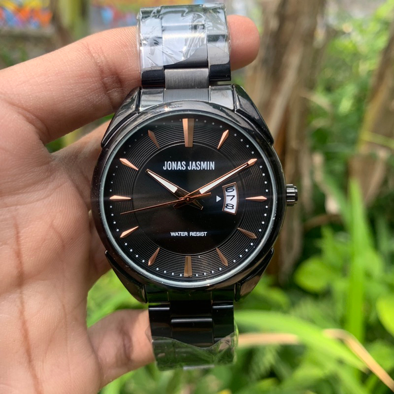 JAM TANGAN PRIA COWOK RANTAI KREPYAK ORIGINAL JONAS JASMIN TERBARU FULLSET