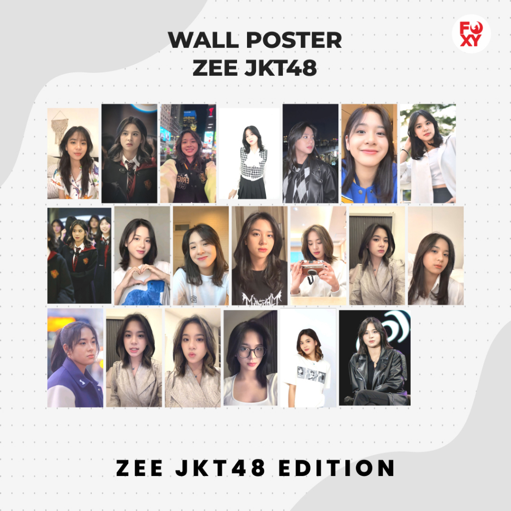 (24 Pcs) POSTER JKT48 ZEE | POSTER JKT48 | JKT48 | POSTER AESTHETIC