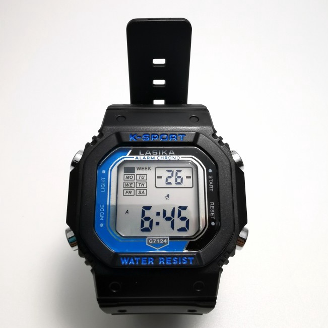 New Jam tangan digital Lasika Anak segi water Resist Lasika segi  hitam merah