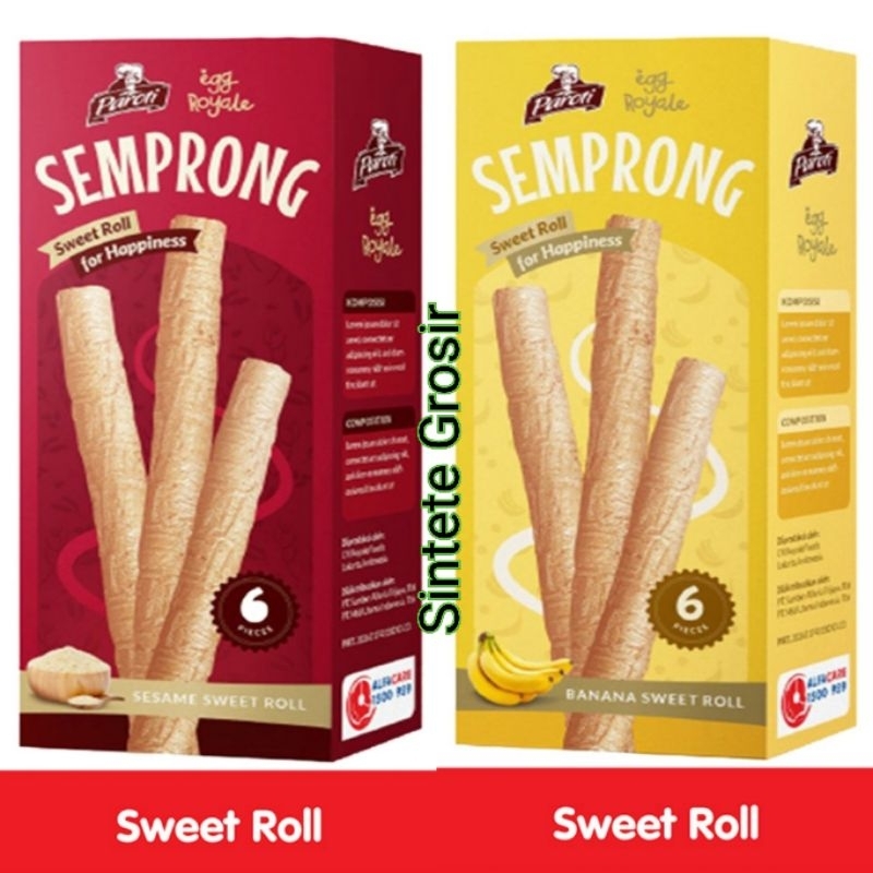 

Paroti Semprong Sweet Roll Wijen & Pisang isi 38 gram