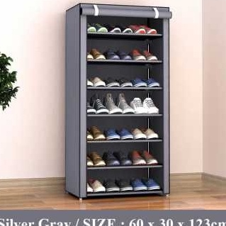 Terbaik rak sepatu sendal susun banyak slot 79 layer anti debu  tutup rak  9 layer