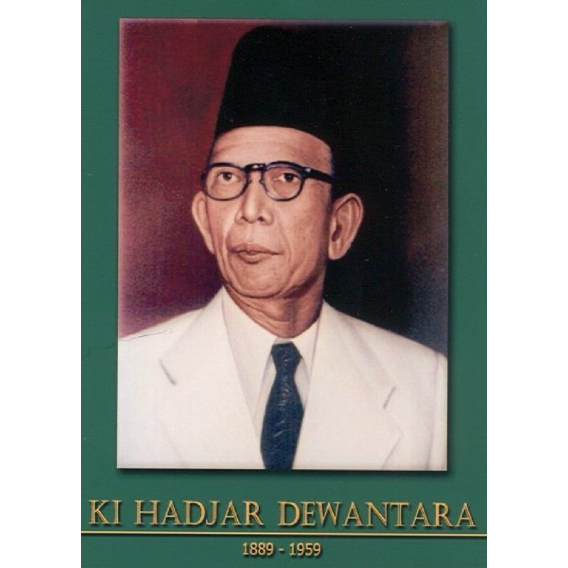 poster cetak plus bingkai uk:35cm x 53cm Ki Hajar Dewantara