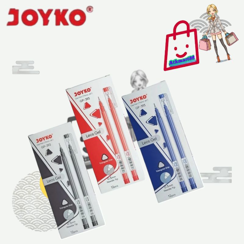 

( Per Kotak ) Pulpen Joyko GP-393 Leos Gel 0.5 mm