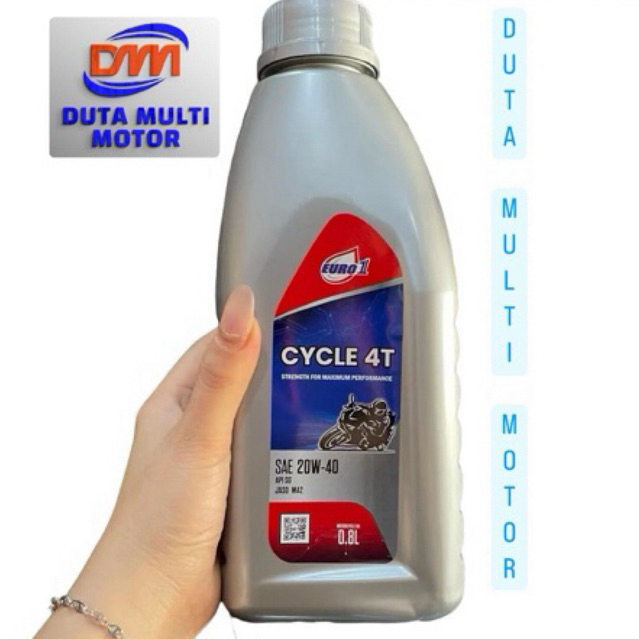 OLI EURO 1 CYCLE 4T SAE 20W40 API SG JASO MA2 0.8L original 100% Mesin Motor Motorcycle