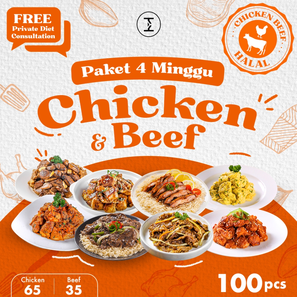 

Paket Diet 4 Minggu Chicken & Beef | Meal Prep by Daily Intake