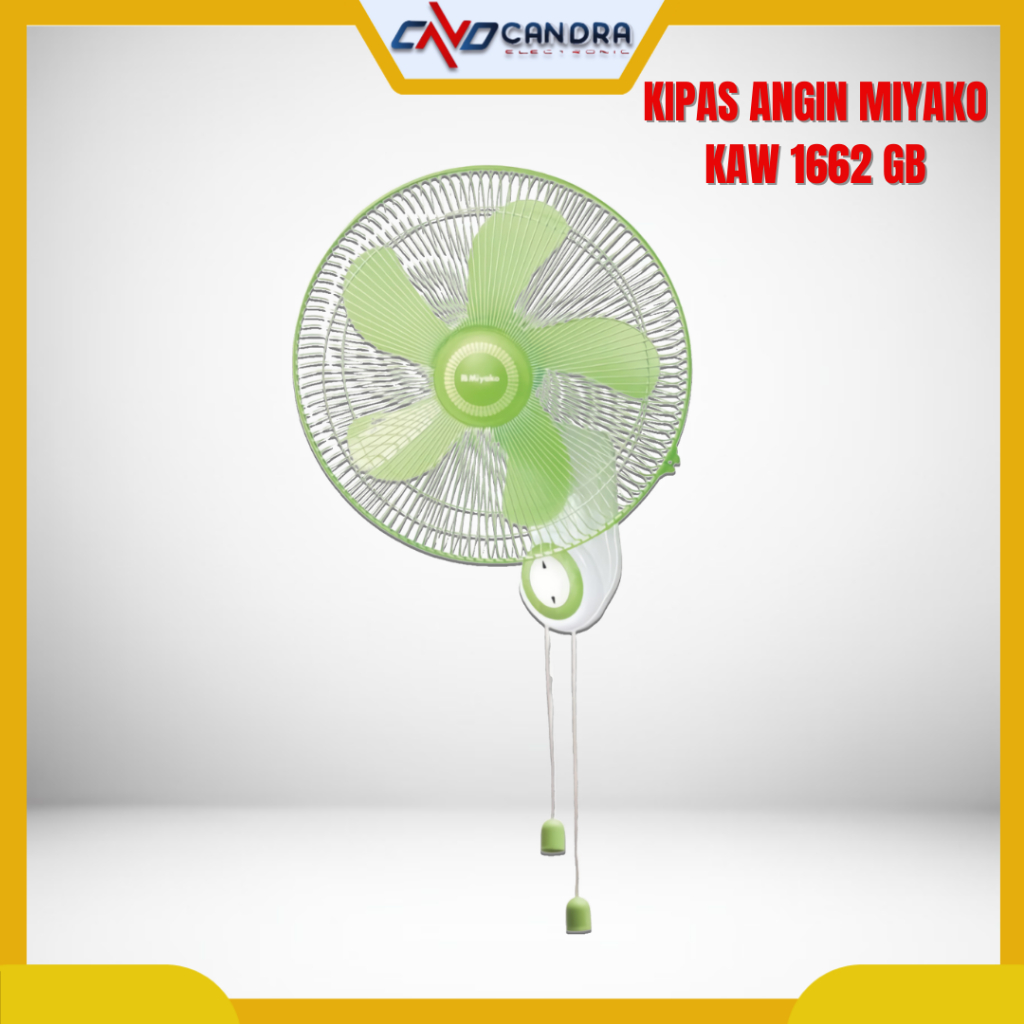 Kipas Angin MIYAKO KAW 1662GB, Wallfan MIYAKO