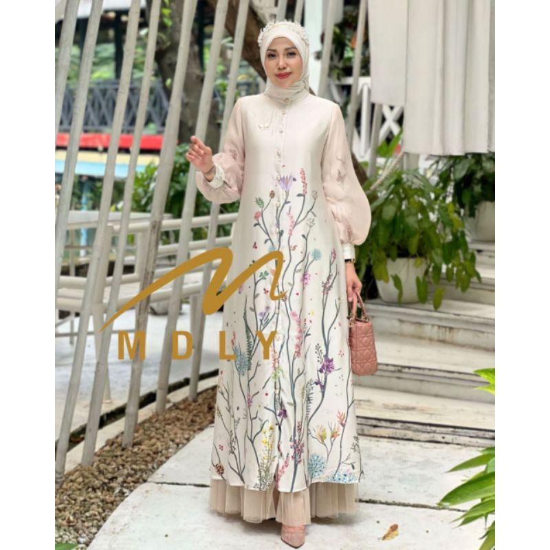 BISA COD ~ Marvella Gamis Dress By MDLY Gamis Marvella Premium Original Quality Dress Premium Wanita