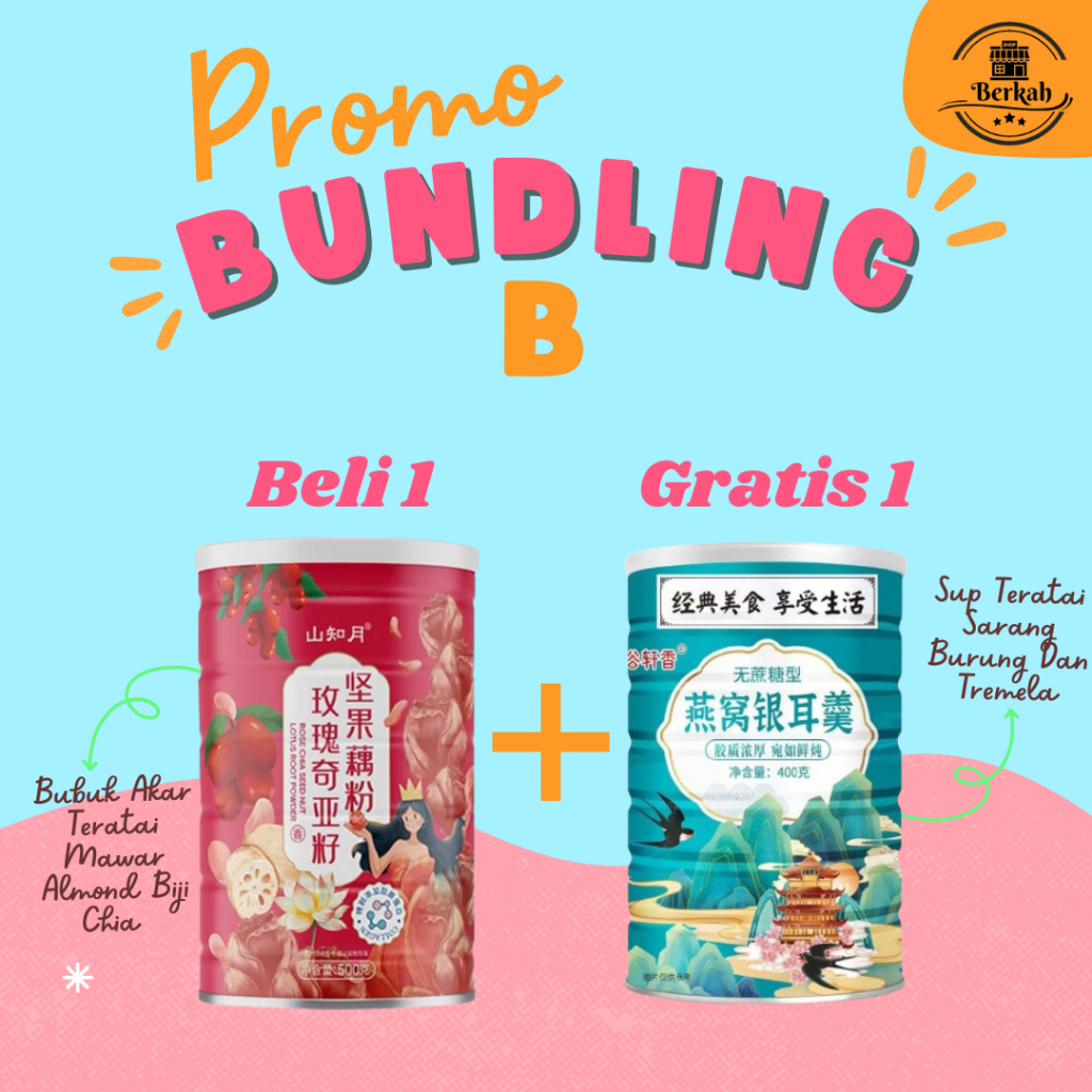 

Bayar 1 Dapat 2 Oufen Lotus Root Powder - Bubuk Akar Teratai [Rasa Mawar & Sarang Burung] BPOM-HALAL